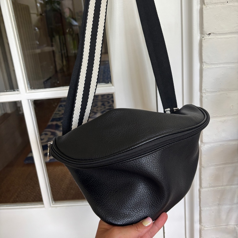 DSW Black Leather Crossbody Bag